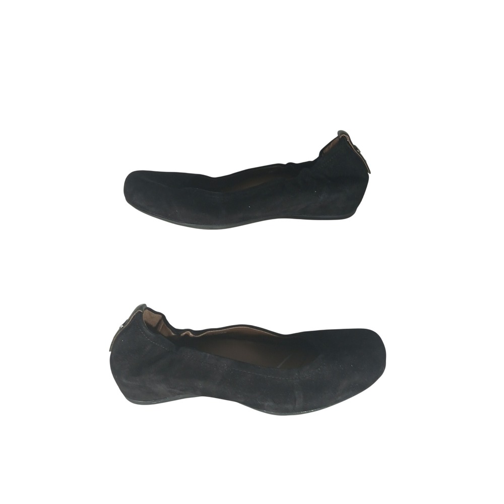 Earthies Tolo Ballet Flats 6D Black Suede‎ Wide Comfort Professional Minimalist